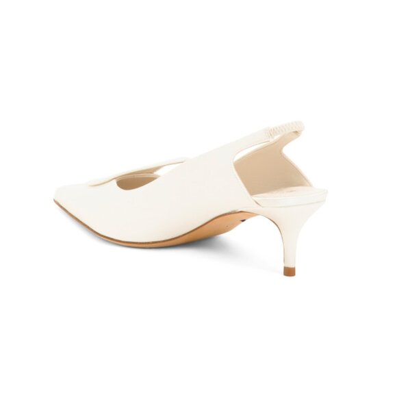 SOMETHING BLEU Ivory Made In Italy Veva Slingback Pumps - Picture 2 of 2